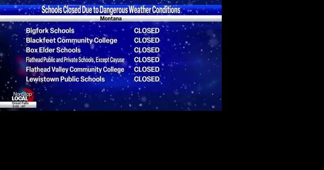 School closures, delays due dangerous weather conditions in Montana - Vimarsana News