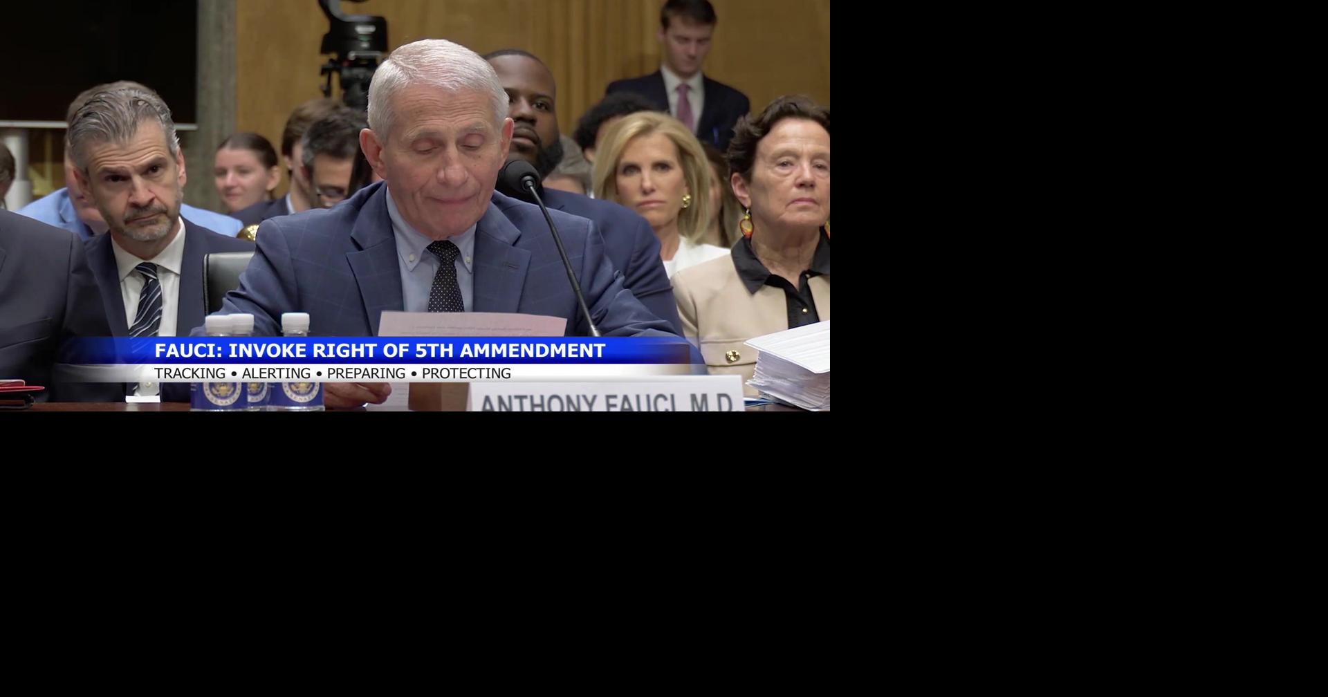 Fauci invokes right of 5th Amendment