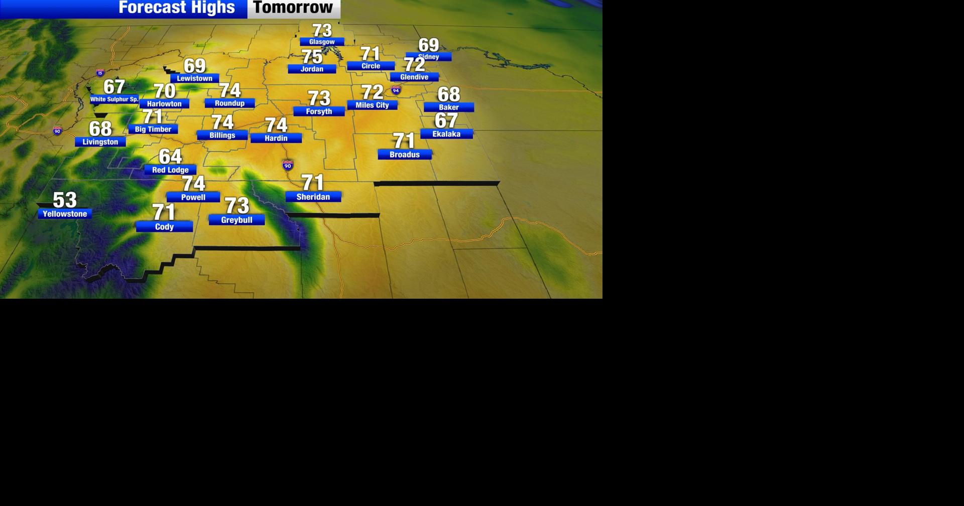 Tuesday will be the warmest day of the week with highs in the 60s and ...