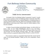 Fort Belknap press release regarding Tribal IDs