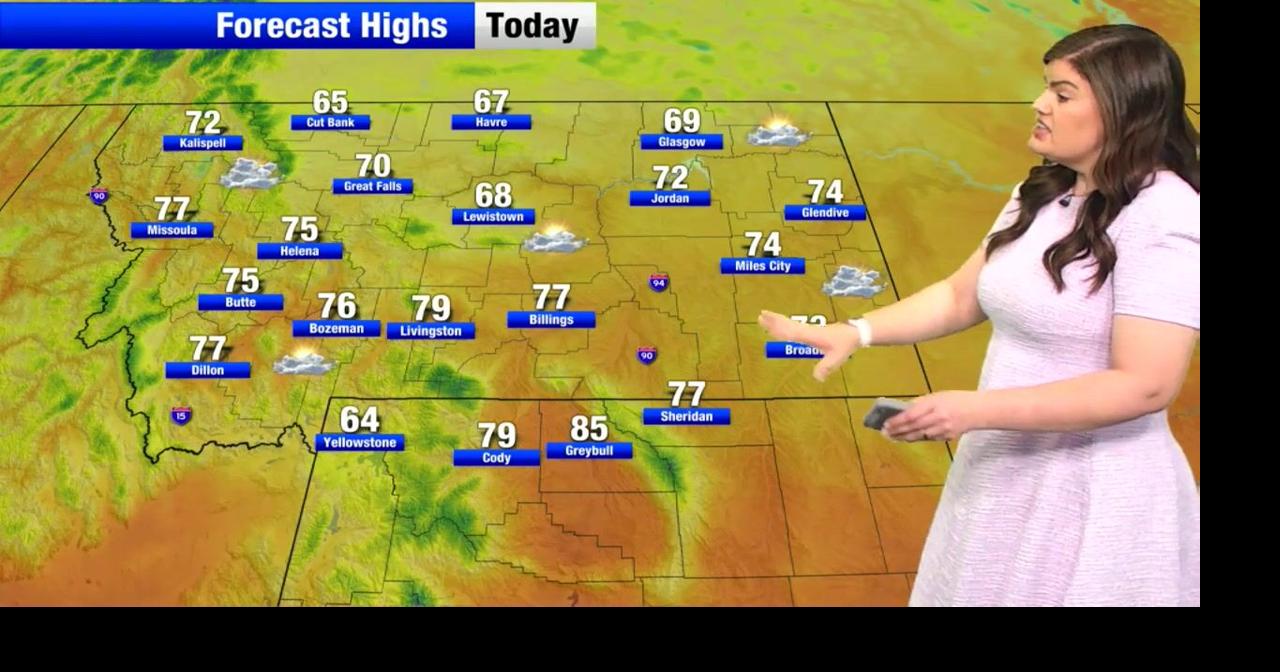 Temperatures warm into the weekend with chances of showers & thunderstorms today and Thursday