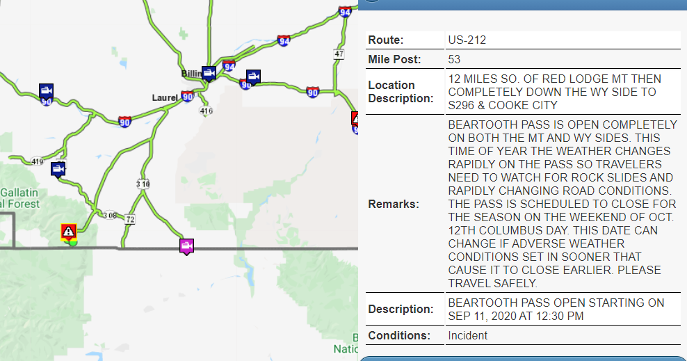 Beartooth Pass completely open on both Montana and Wyoming sides ...