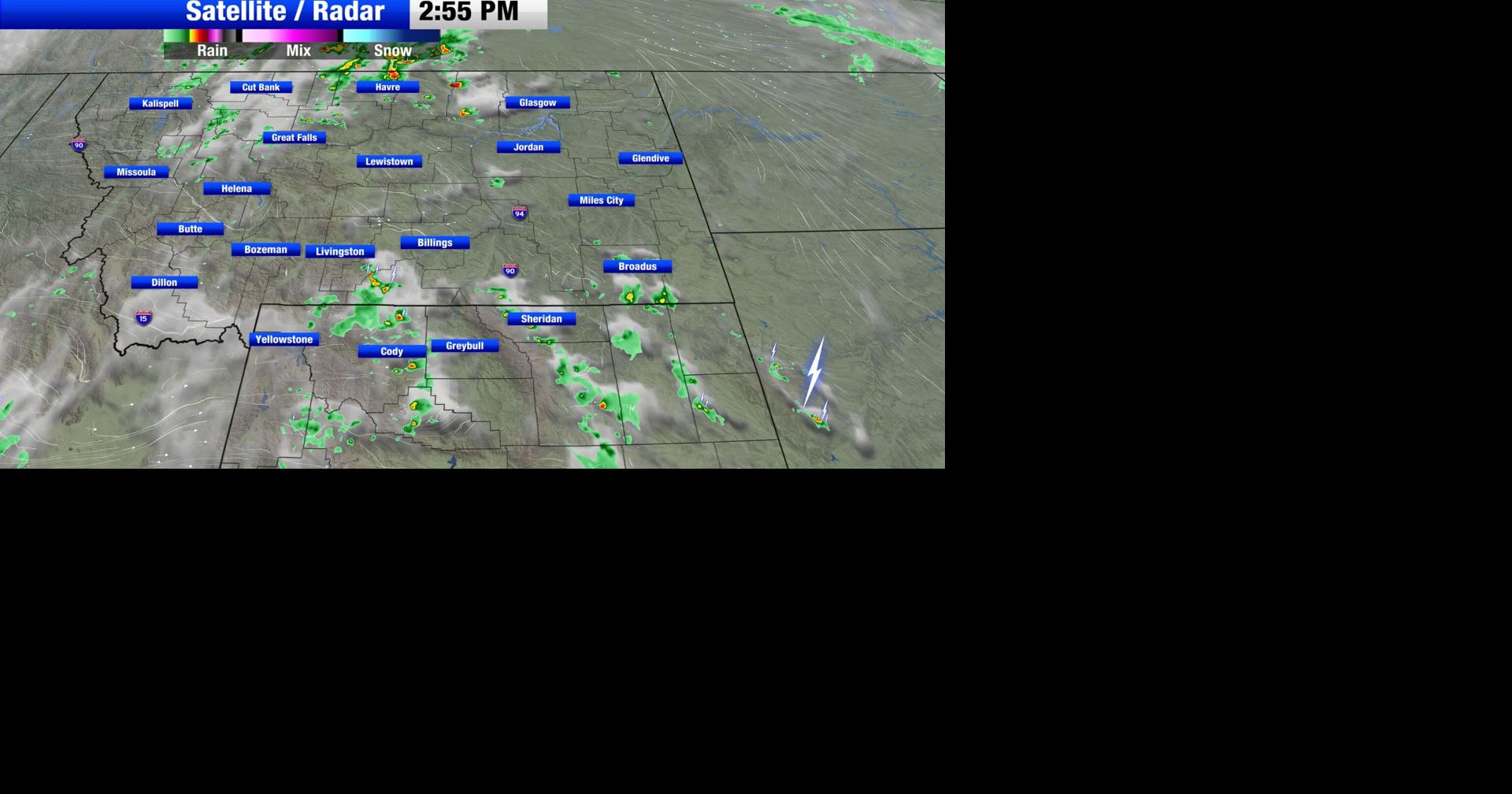 Afternoon scattered showers and thunderstorms developing | Montana ...