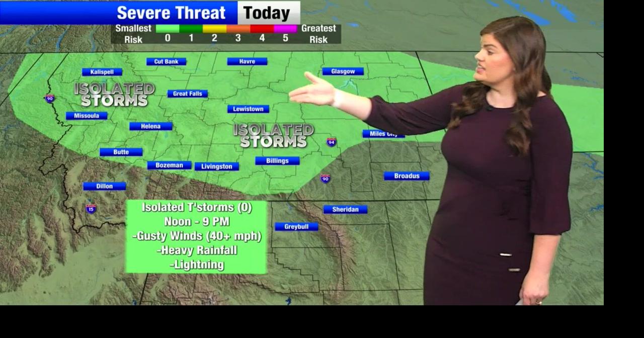 Cold front brings scattered rain and isolated thunderstorms across Montana