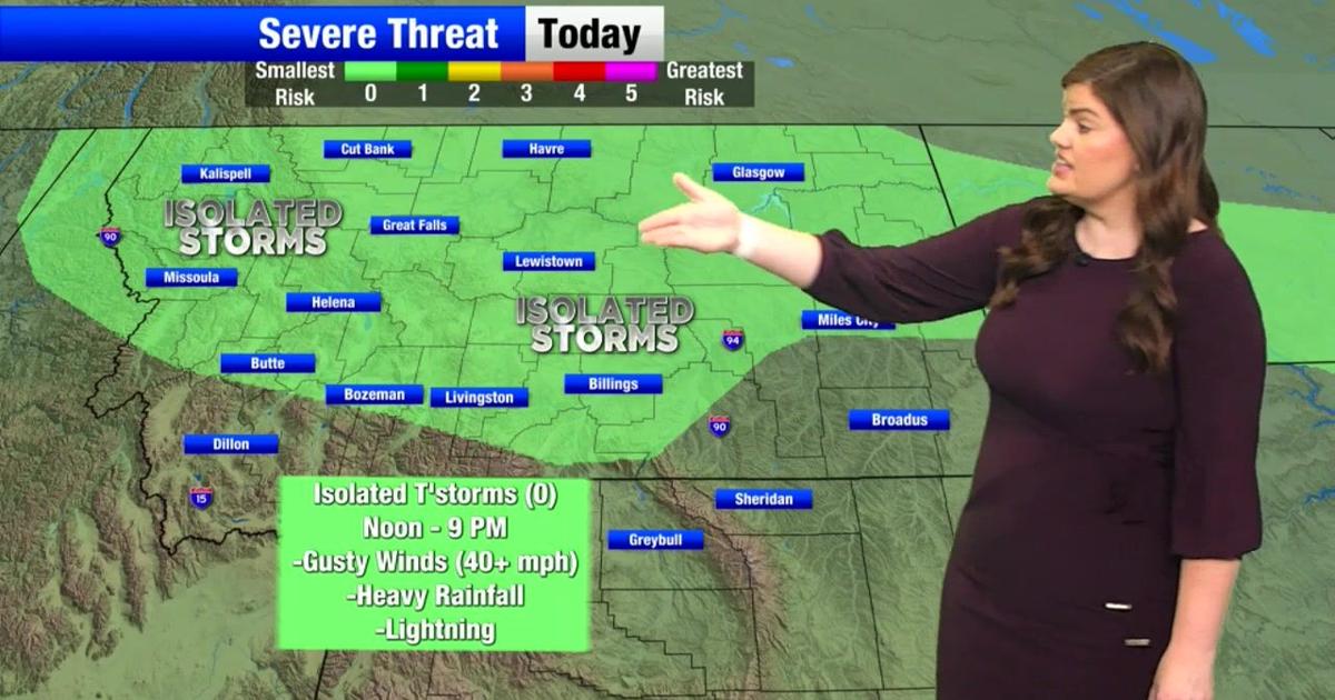 Cold front brings scattered rain and isolated thunderstorms across Montana