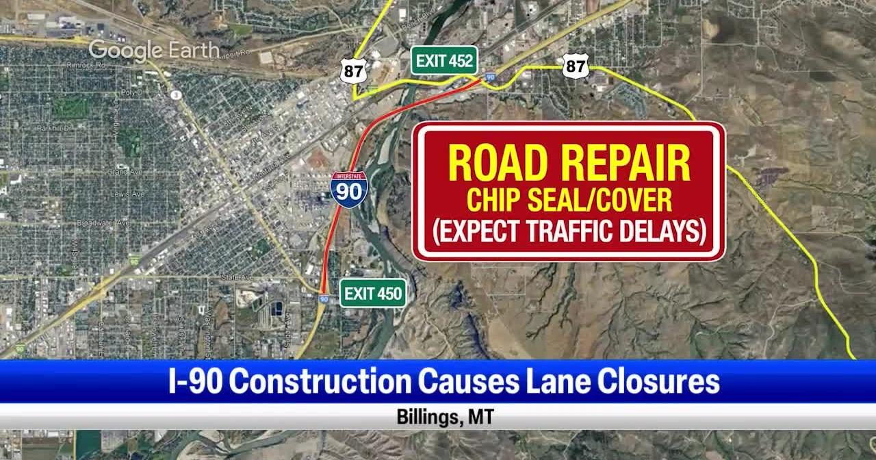 I-90 near Billings reduced to one lane of traffic through June 2 for road repairs - Vimarsana News