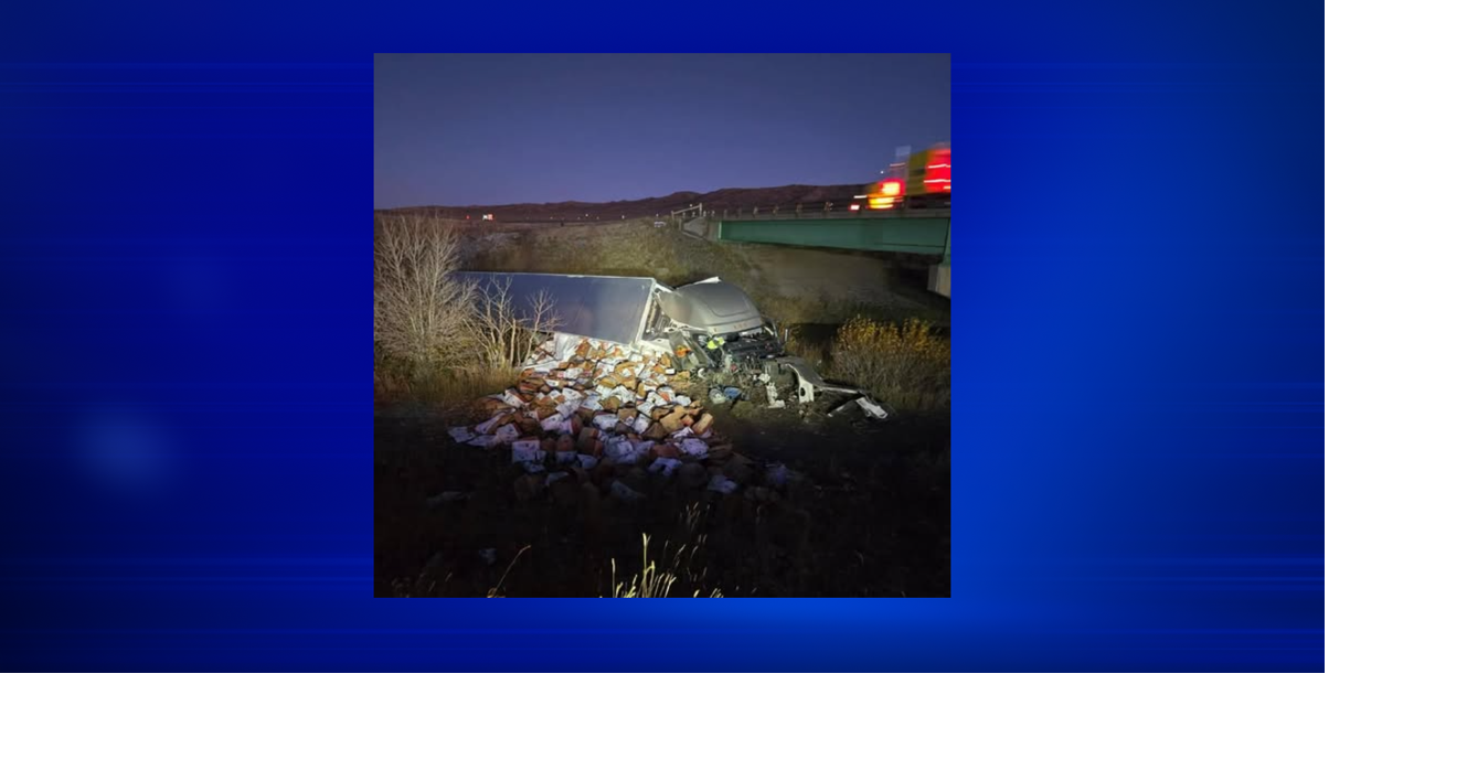 Semi-truck crashes into Medicine Bow River near Elk Mountain