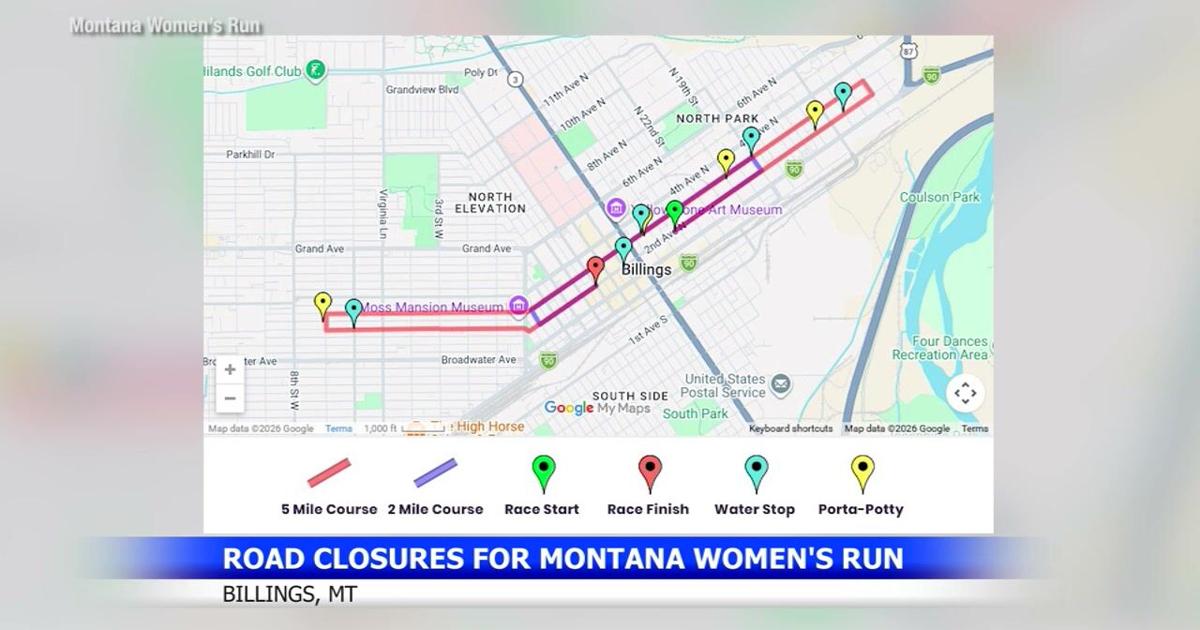 Montana Women's Run street closures in Billings for Saturday