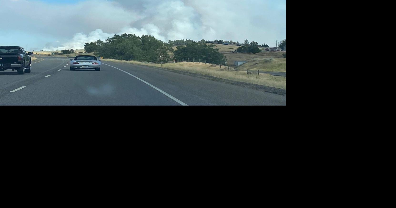 I90 reopened as crews fight Three Wolf Creek Fire east of Billings