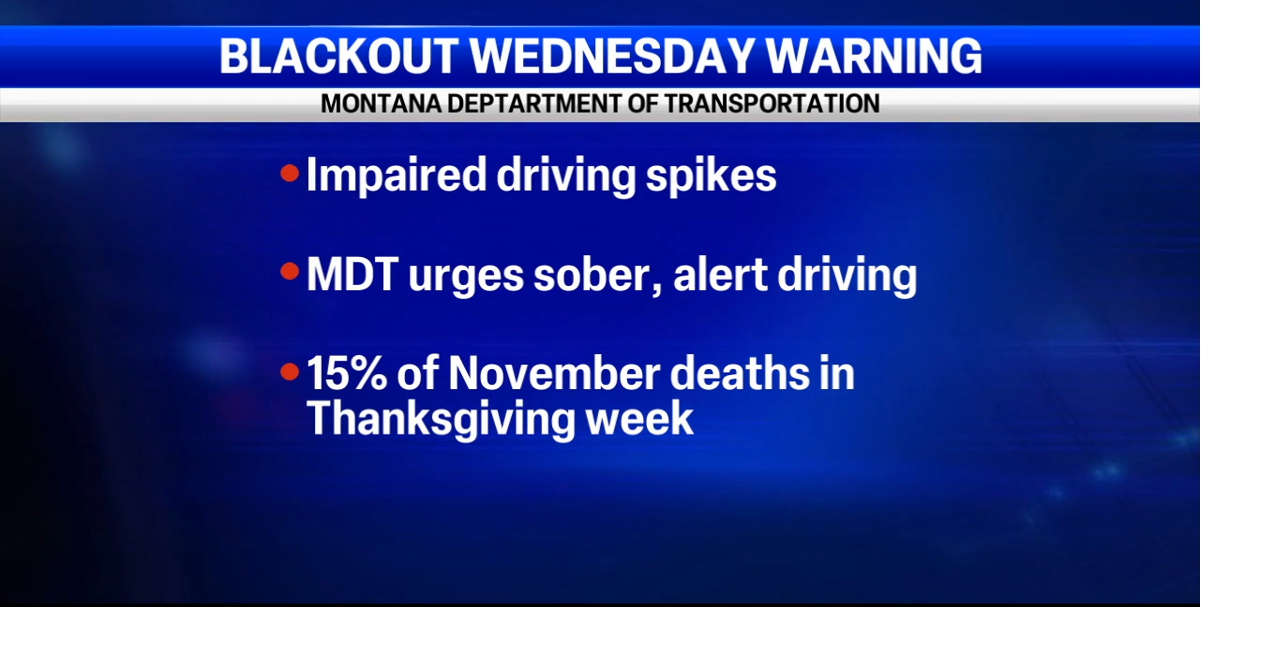 Montana warns of increased risks on Blackout Wednesday
