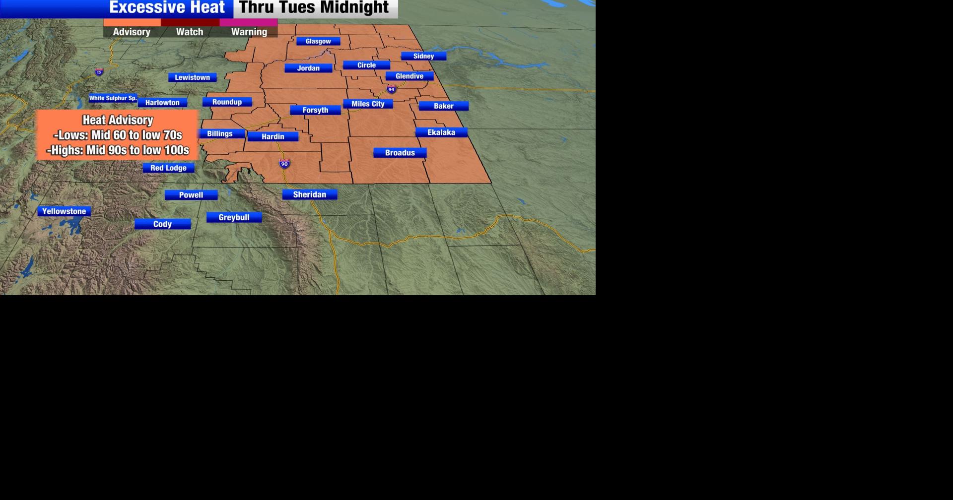 Heat Advisory Extended | Montana Weather | kulr8.com