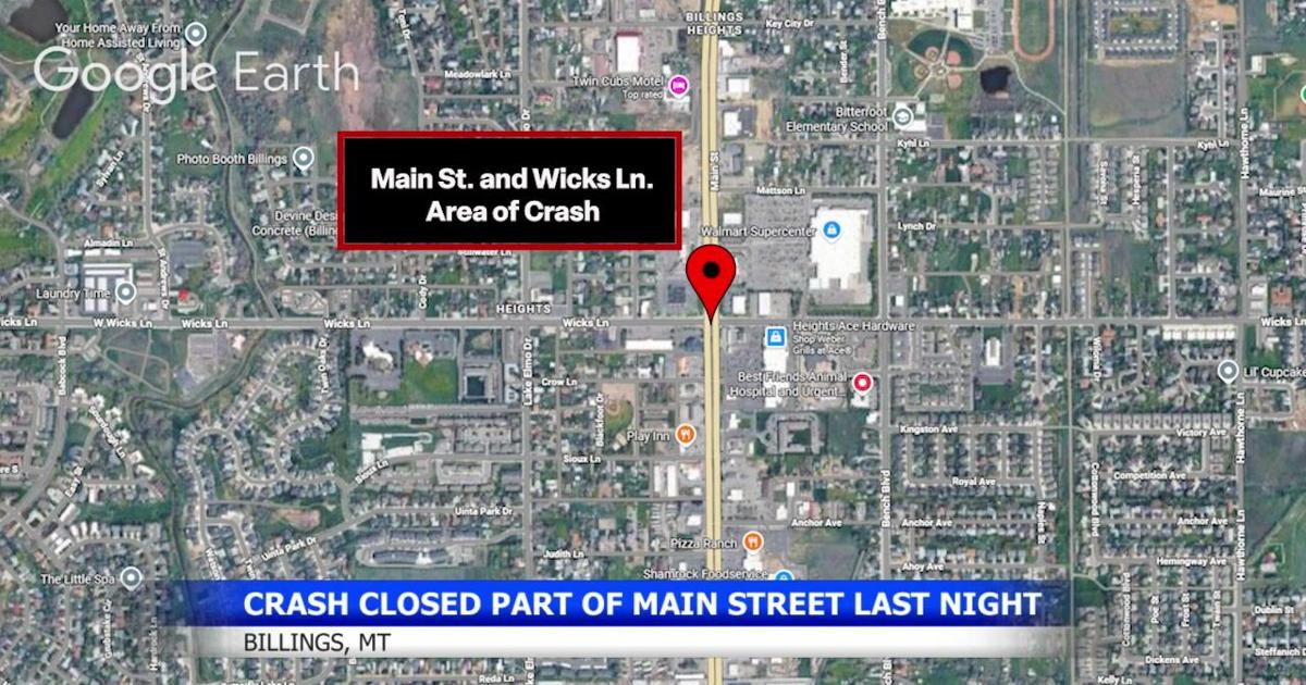 Main Street blocked after crash in Billings