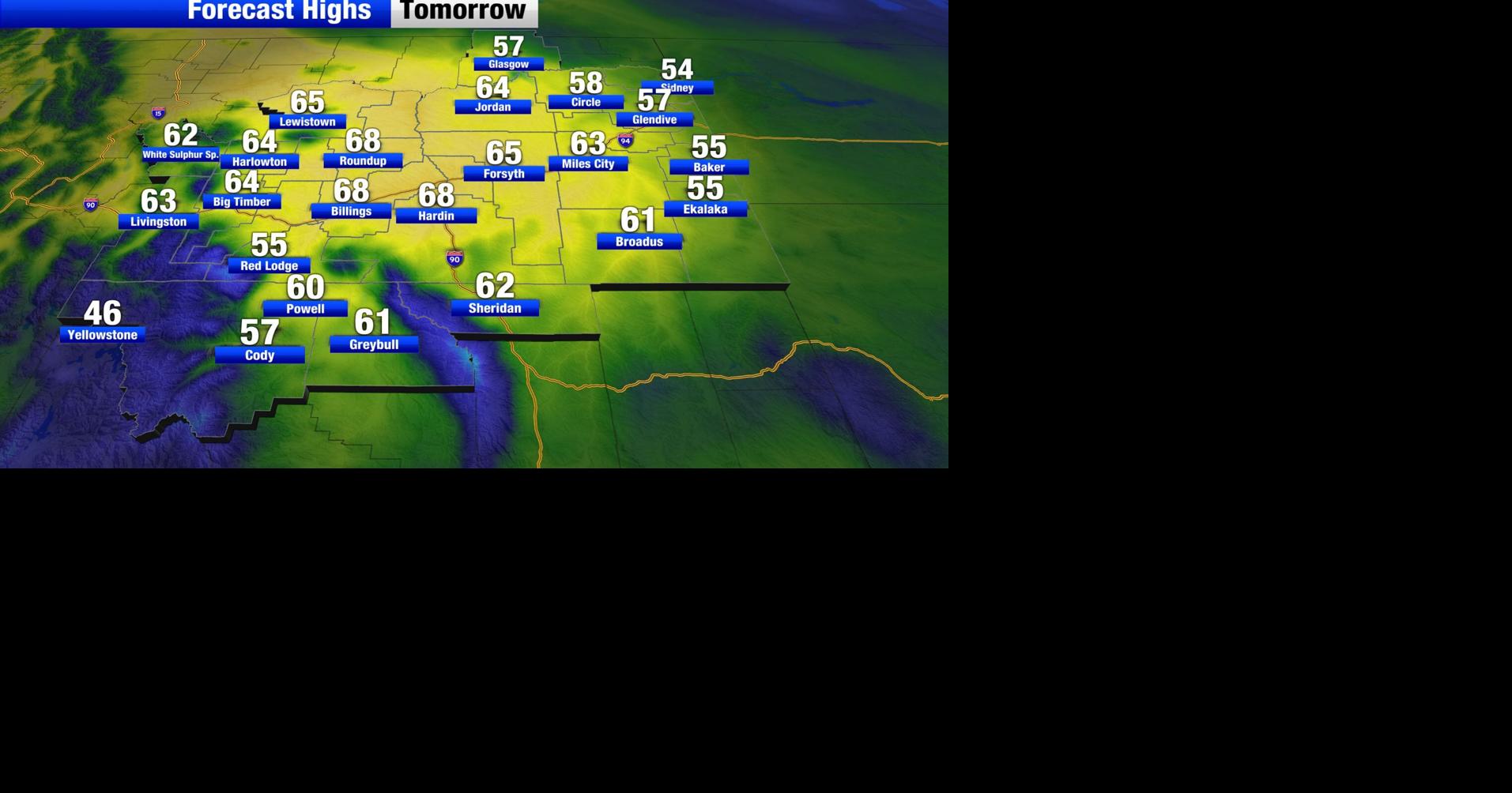 Strong ridge of high pressure brings very warm temperatures to eastern Montana this week