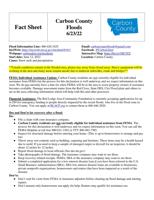 Carbon County Flood Fact Sheet June 23, 2022