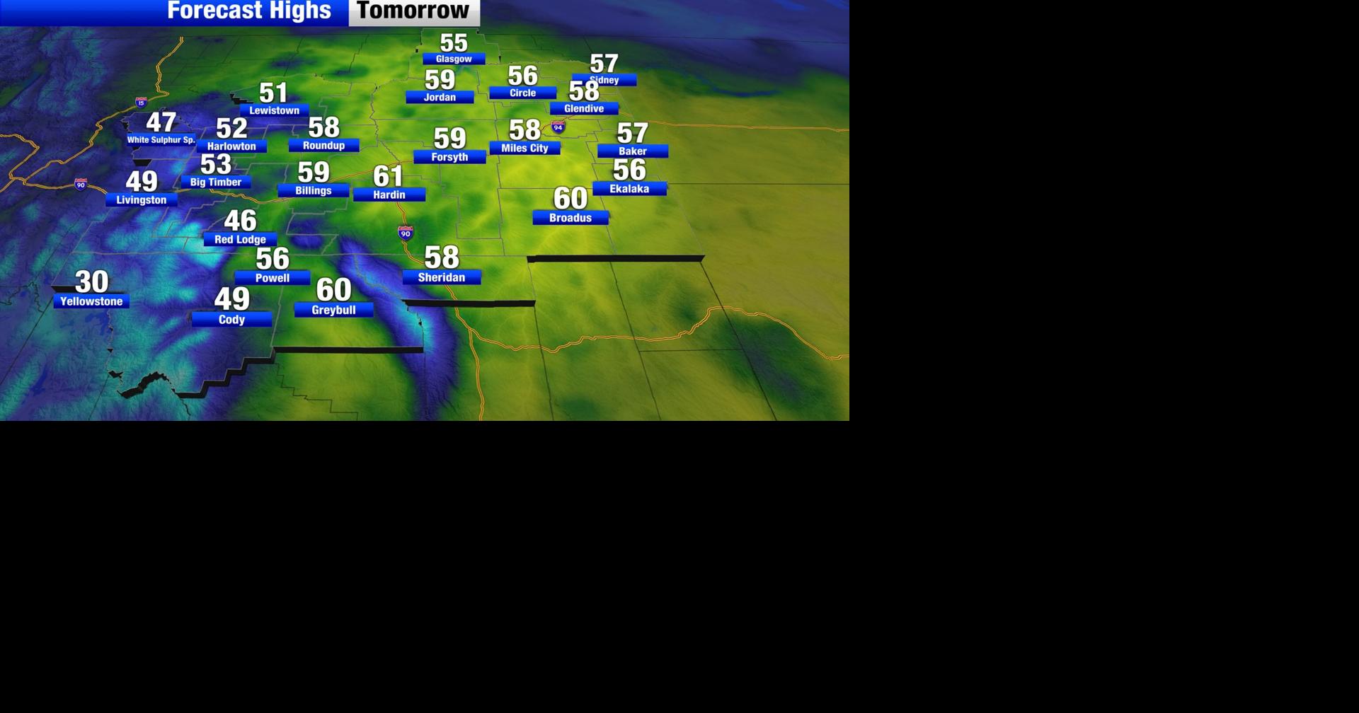 Areas of rain and mountain snow showers with temperatures in the low ...