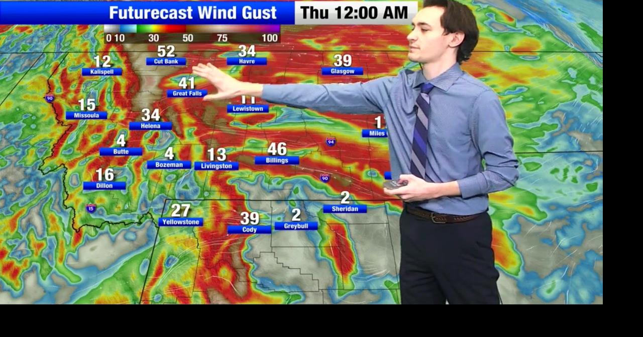 Snow and rain followed by strong winds are forecast for Montana