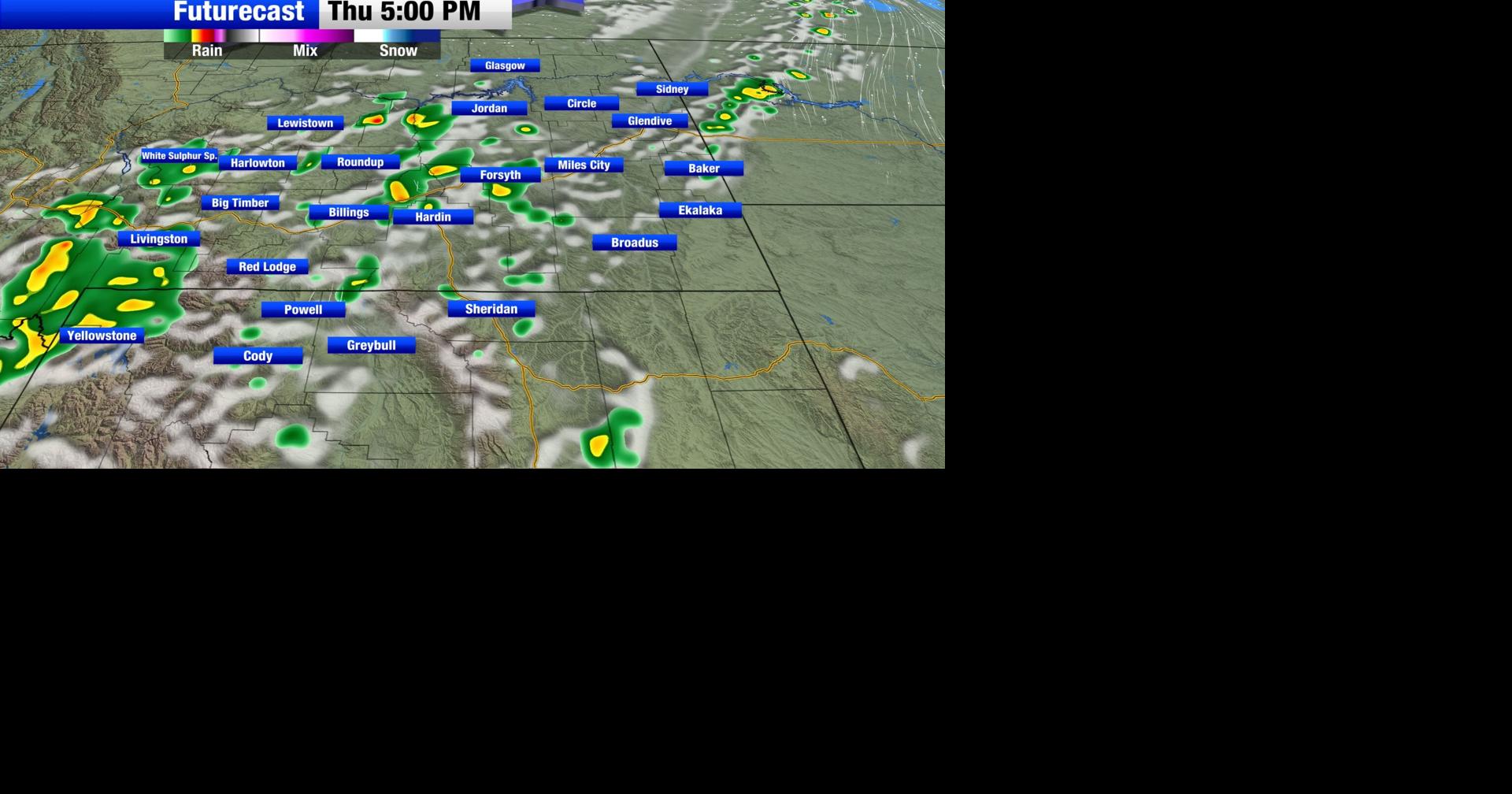 Scattered showers and thunderstorms Thursday with warming temperatures ...