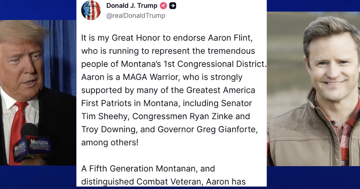 President Trump tonight on Truth Social “Aaron Flint has my Complete and Total Endorsement”