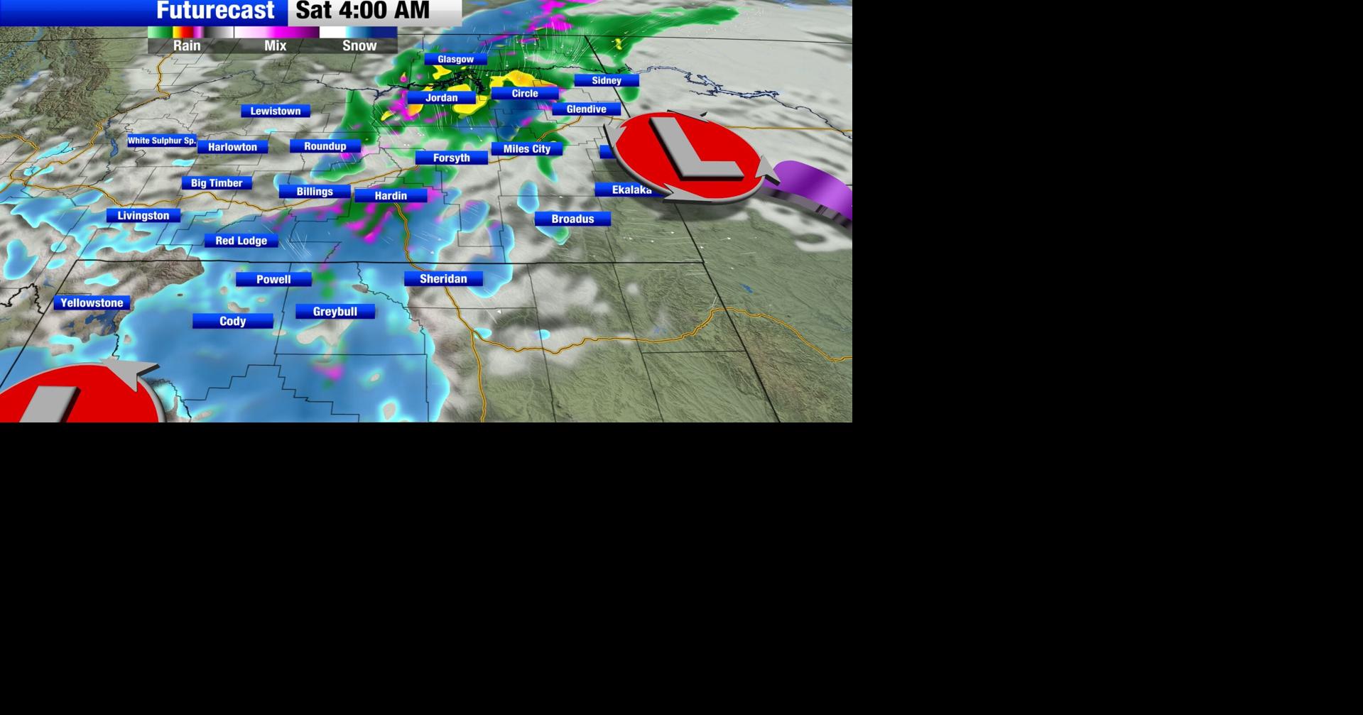 Several inches of snow are expected in the mountains through Saturday ...