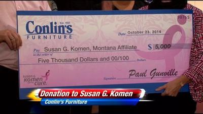 Conlin S Furniture Donates To Susan G Komen Montana News Kulr8 Com