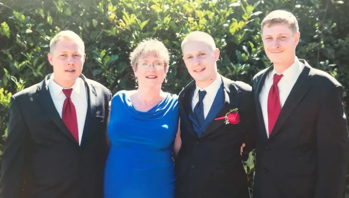 Cynthia Cook and her sons