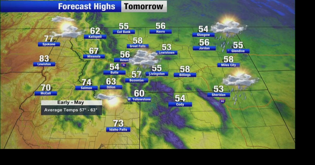 Front brings cooler start to the week across Montana