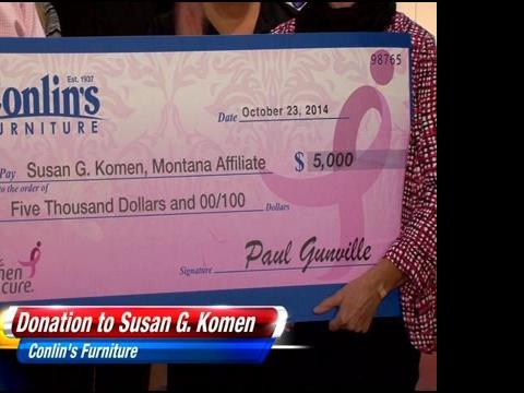 Conlin S Furniture Donates To Susan G Komen Montana News Kulr8 Com