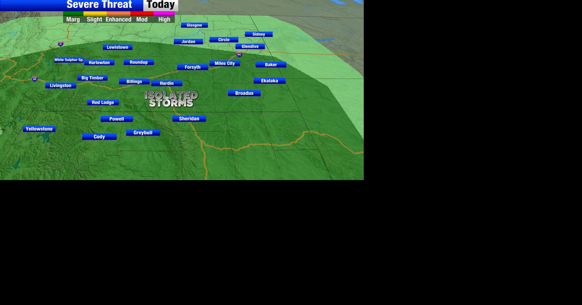 Be prepared for scattered showers and thunderstorms across the region ...