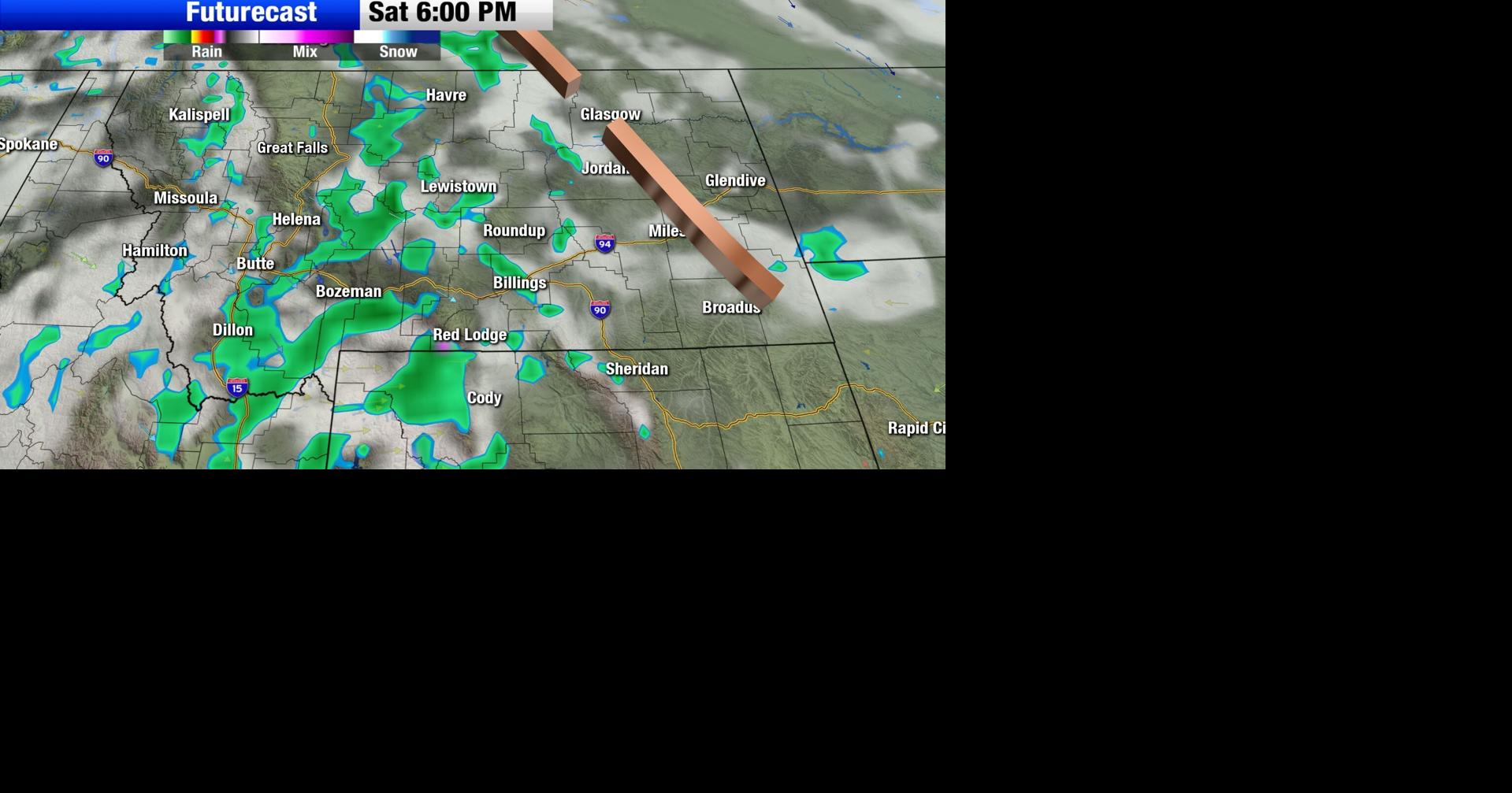 Scattered showers Saturday evening phase out overnight, but return ...