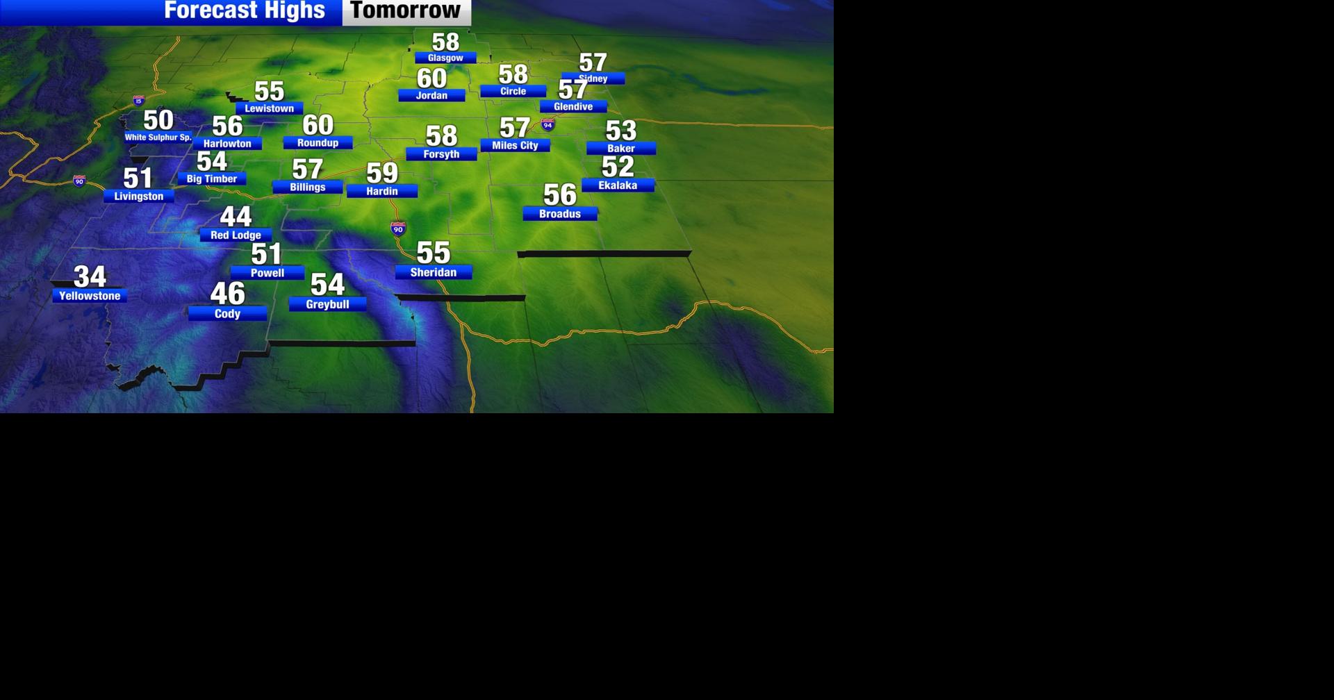 High temperatures reach above average over the weekend with mild ...