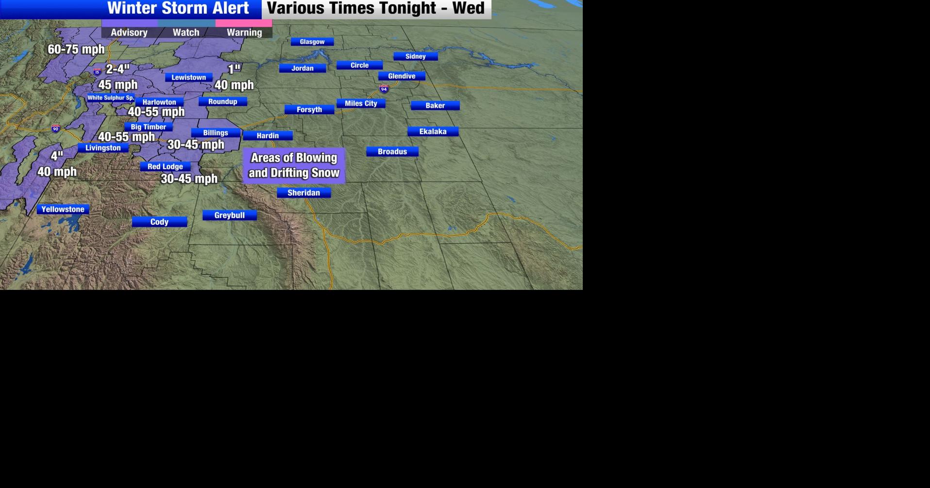 Gusty winds could create dangerous travel conditions due to blowing and ...