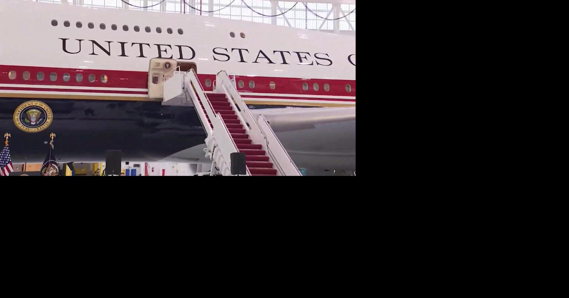 President Trump unveils new Air Force One bridge aircraft