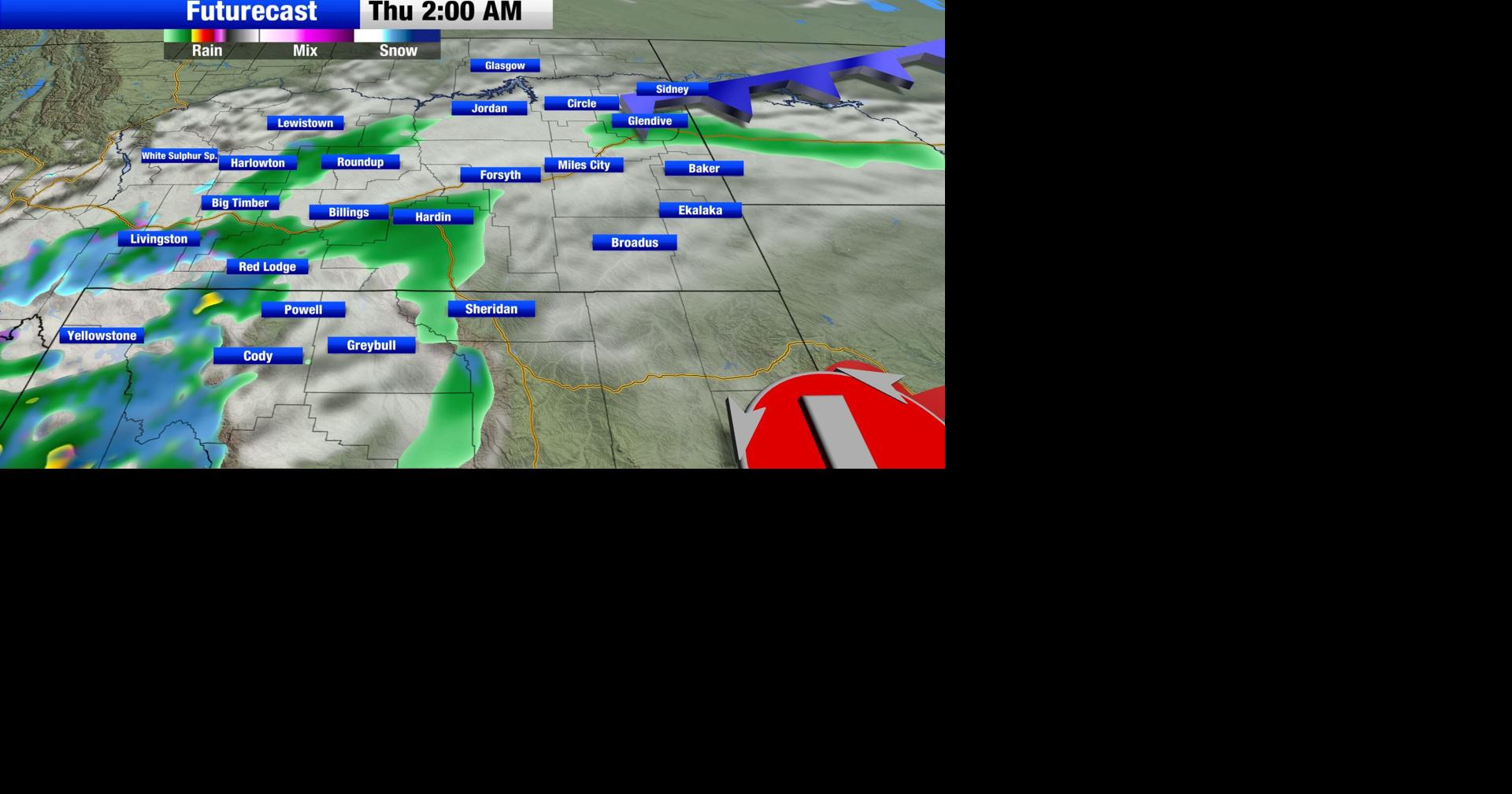 Brief period of rain showers and mountain snow expected Wednesday ...