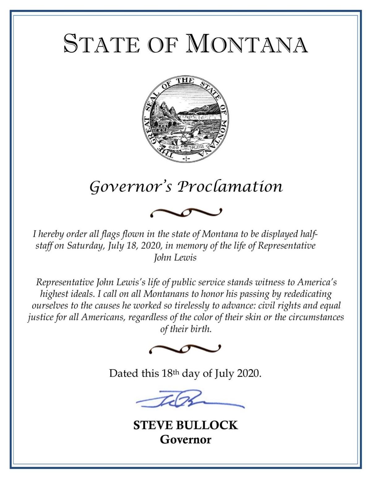 Gov Flag Proclamation Rep John Lewis 7 18 2020 Kulr8 Com