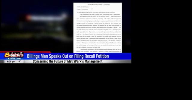 Billings Man Speaks Out After Filing Recall Petition On Commissioner - Vimarsana News