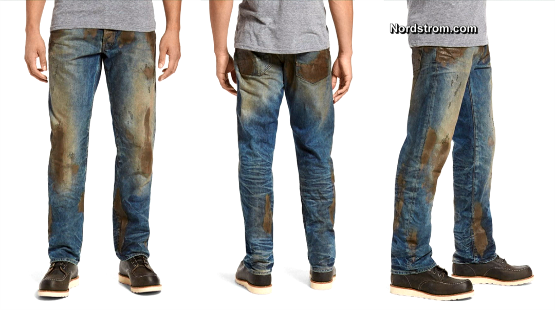 Nordstrom selling jeans covered in fake mud for $425