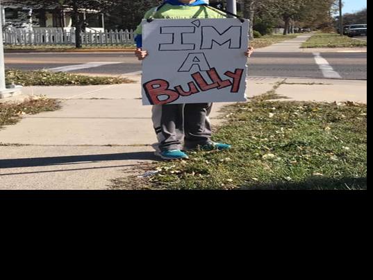 Mom Punishes Son For Bullying With Im A Bully Sign Regional