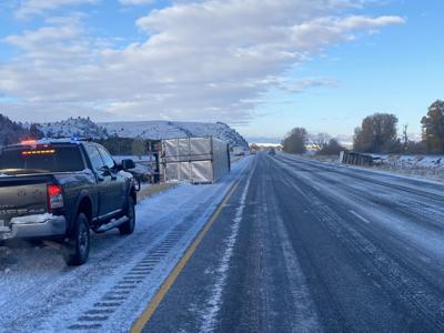 Snowy, icy road conditions causing multiple incidents along I-90