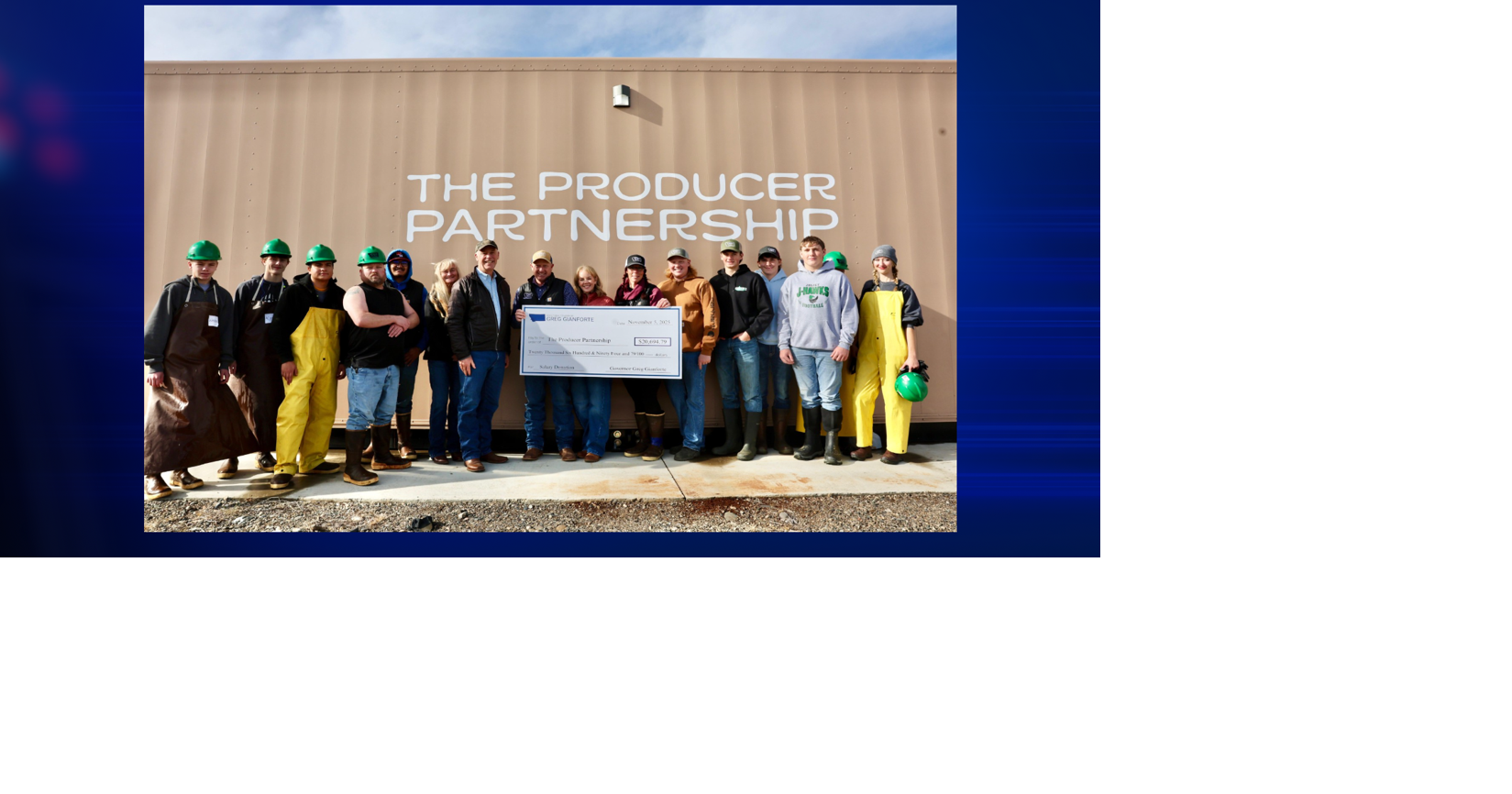 Governor Gianforte donates salary to fight hunger in Livingston