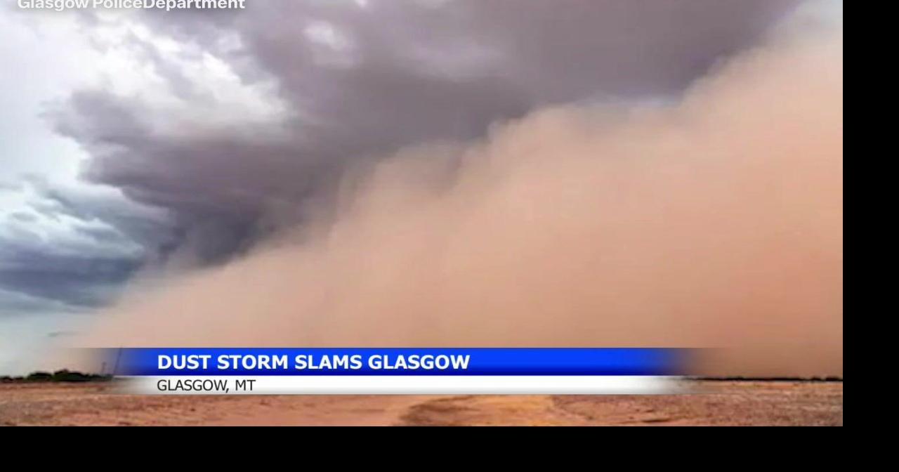 Dust storm drops visibility fast in Glasgow, drivers face dangerous conditions
