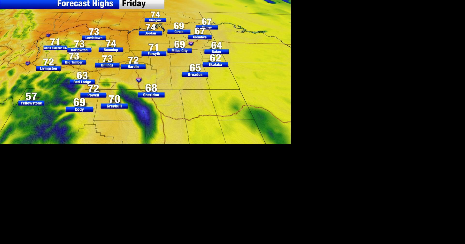 Warm and dry weather conditions heading into the weekend | Montana ...