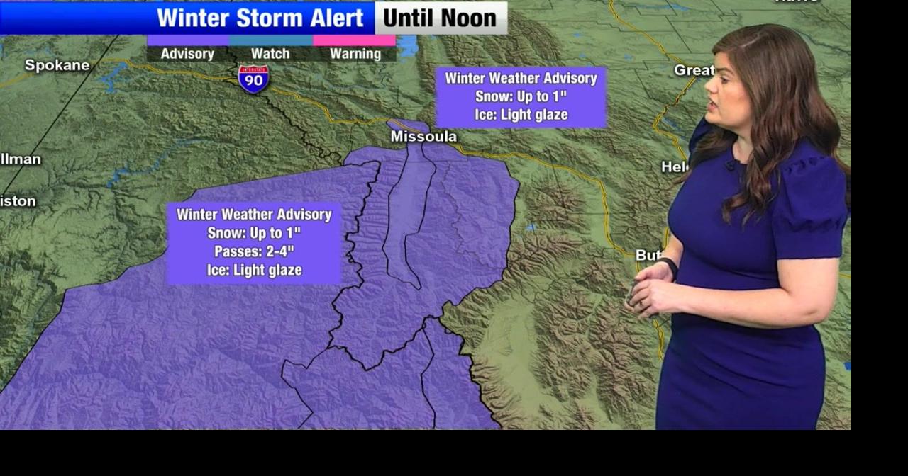 A brief period of mountain snow and a wintry mix will move through western Montana today