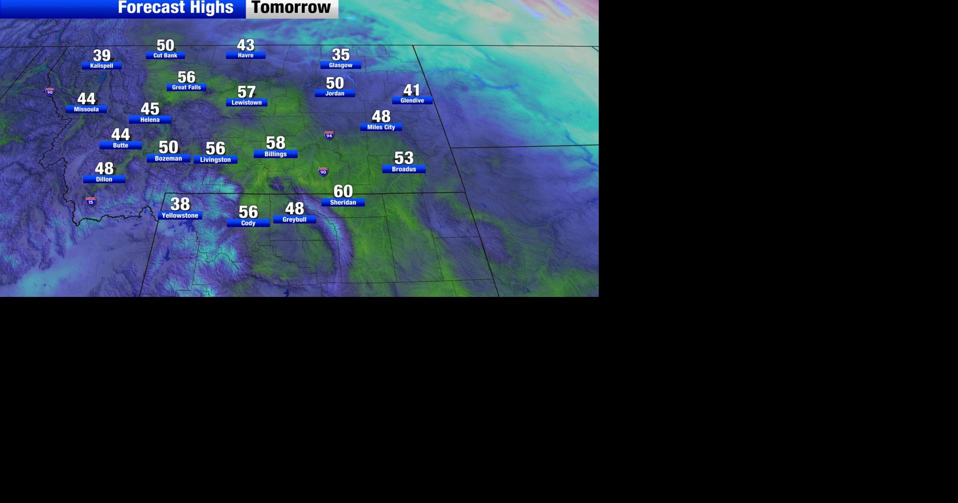 Above average temperatures expected Saturday with light mountain and ...