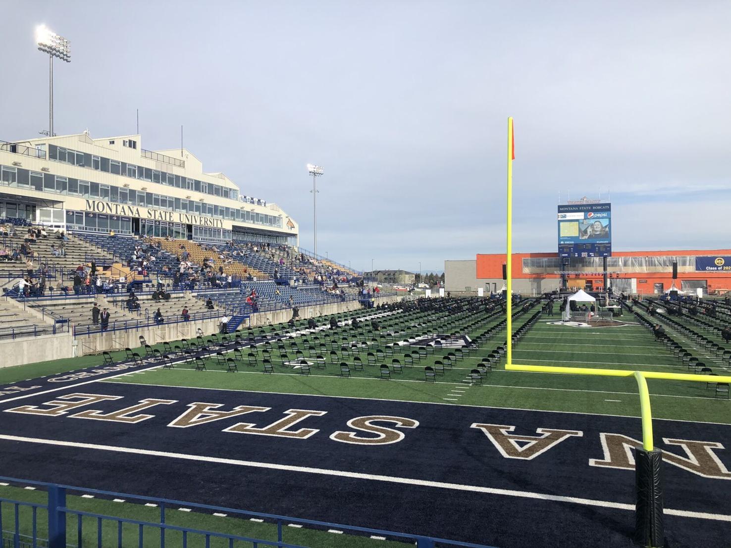 Montana State University hosts first commencement at Bobcat Stadium