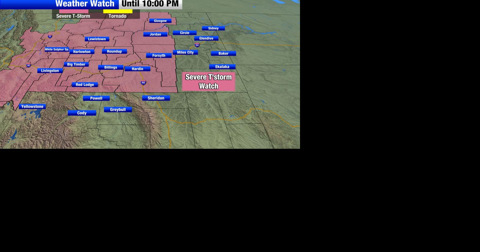 Severe Thunderstorm Watch in effect until 10pm for much of southwest ...