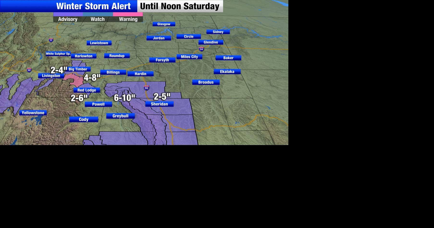 Intense mountain and foothill snow expected near the Montana/Wyoming