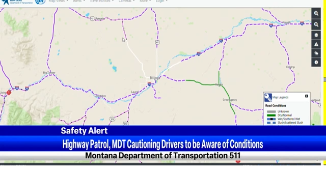 MT Dept of Transportation Road Report: Friday Evening 01/12 | Billings