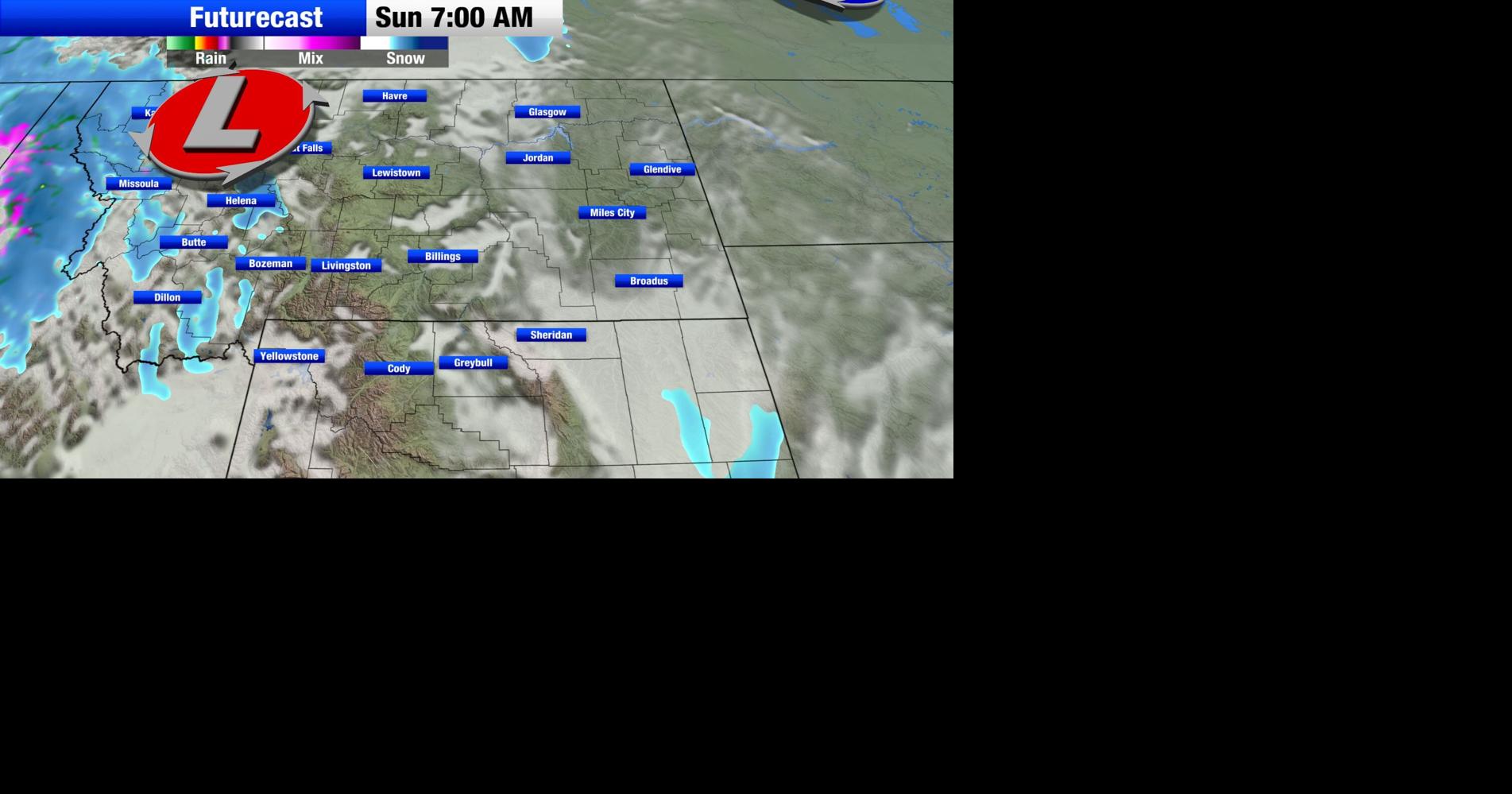 Snow lingers over the plains tonight while another band of snow moves ...