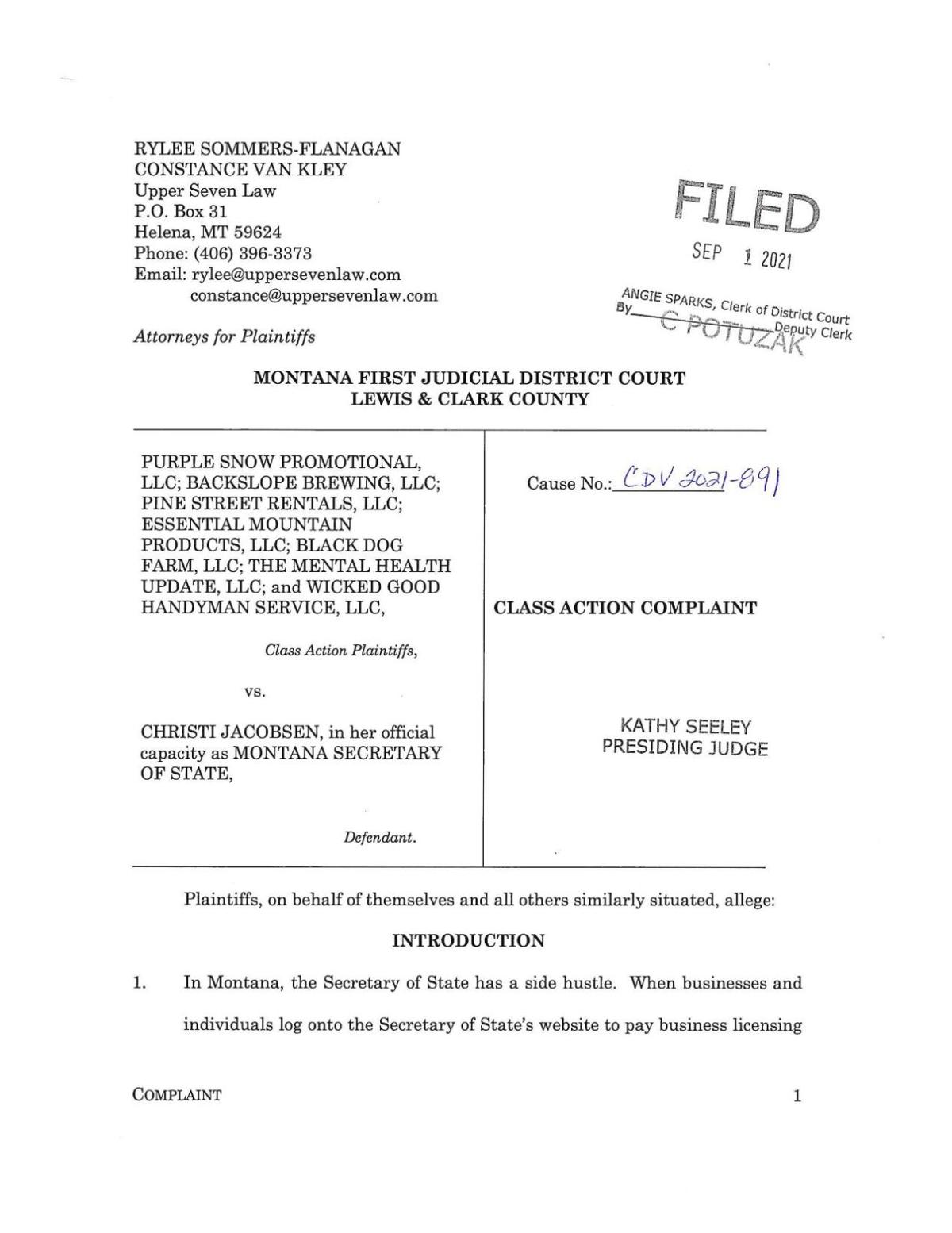 Seven businesses sue MT Secretary of State | News | kulr8.com