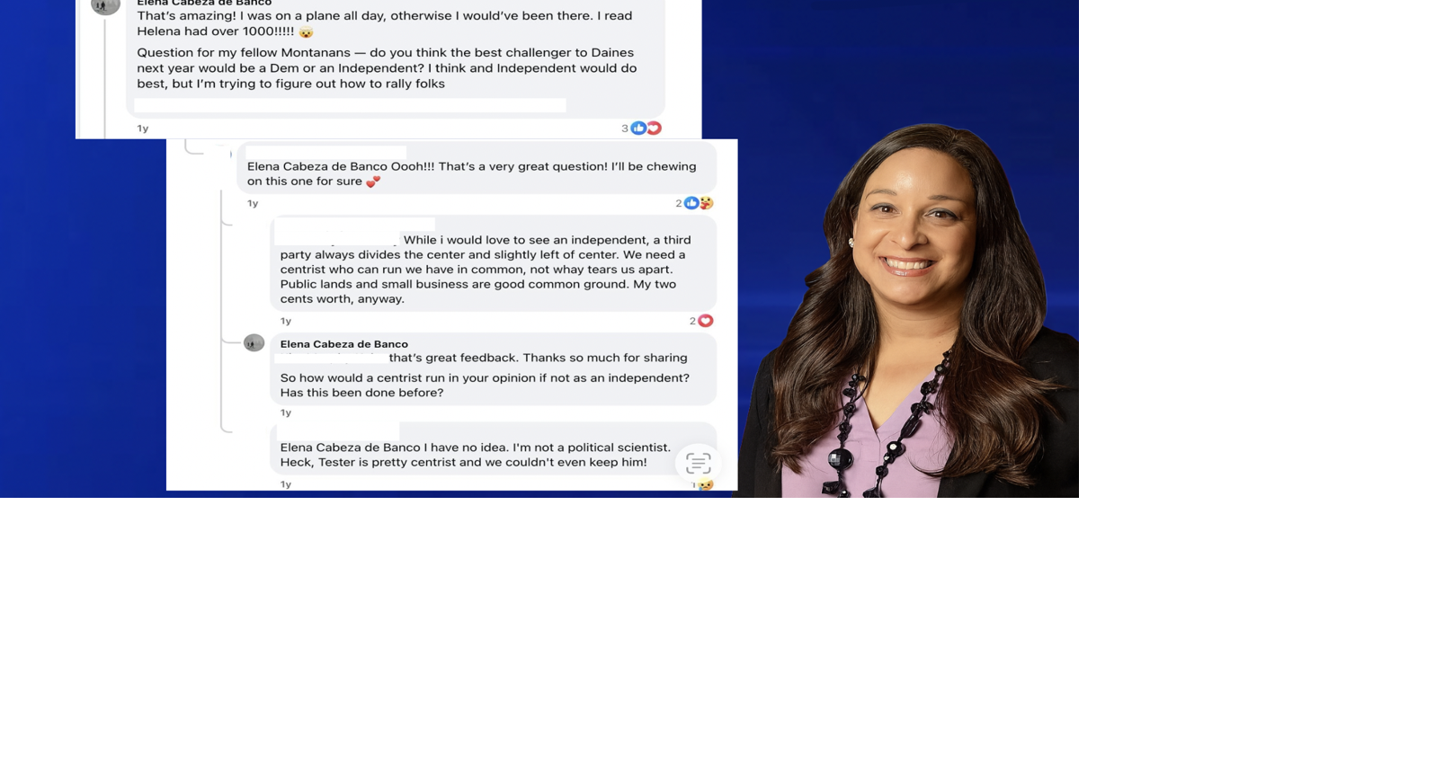 Personal Facebook posts from Alani Bankhead suggest she considered running as an Independent before running as a Demo...